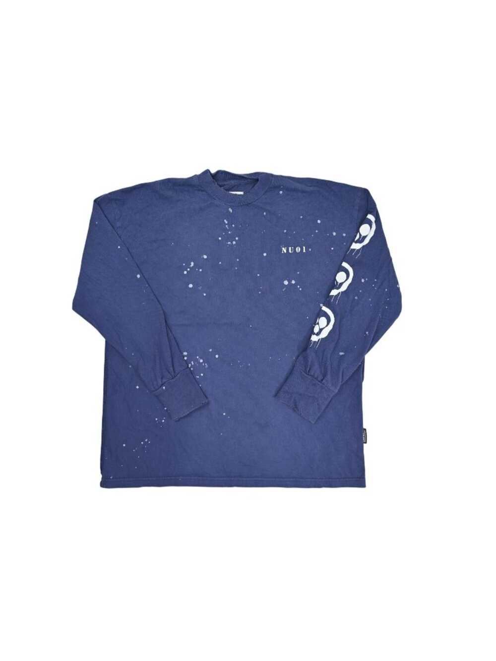 Nununu Vintage Droopy Skulls LS Shirt in Indigo